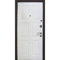 Утепленная входная дверь Титан Мск Тop M-21, черный бархат / белый