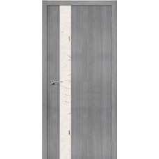 По производителю,Дверь Экошпон Porta-51 SA, ПО Зеркало белое Silver Art, Grey Crosscut