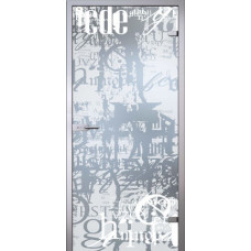 Каталог,Стеклянная дверь Граффити, Матовое бесцветное стекло