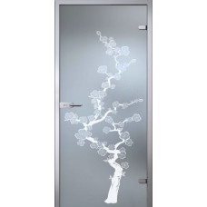 Каталог,Стеклянная дверь Сакура, Матовое бесцветное стекло