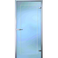Стеклянная дверь Клара, матовое бесцветное стекло с гравировкой