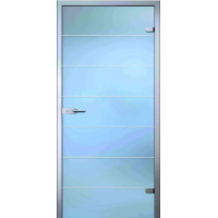 Стеклянная дверь Констанция, матовое бесцветное стекло с гравировкой