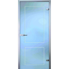 По производителю,Стеклянная дверь Клавдия, матовое бесцветное стекло с гравировкой