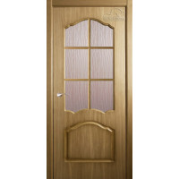 Белорусские двери Каролина, ДО с деревянной раскладкой, дуб