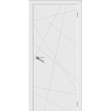 По материалу дверей,Дверь Межкомнатная, модель Вектор, глухая, эмаль белая
