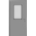 Влагостойкая композитная пластиковая дверь, остекленная, цвет серый RAL 7040