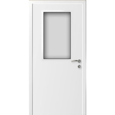 По материалу дверей,Влагостойкая композитная пластиковая дверь, остекленная, белая