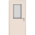 Влагостойкая композитная пластиковая дверь, остекленная, цвет кремовый RAL 9001