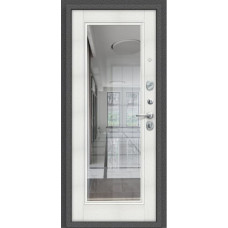 Входные двери,Дверь Титан Мск - Porta S 104.П61, Антик Серебро / Bianco Veralinga с зеркалом