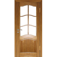 Белорусские двери, DY Модель № 7, ДО Решетка, светлый лак, массив сосны