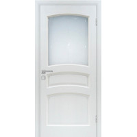Белорусские двери, DY Модель № 16, ДО, белый лоск, массив сосны