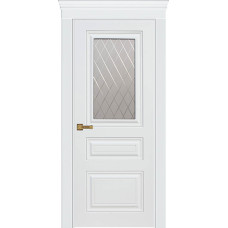 По материалу дверей,Дверь межкомнатная Троя ДО, Белая эмаль