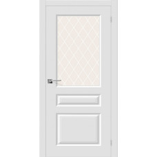 По материалу дверей,Дверь межкомнатная Скинни-15.1 ПО White Сrystal, Whitey