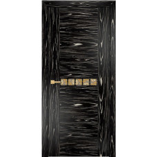 По цвету дверей,Оникс Акцент ПО с декоративным остеклением, черный эбен