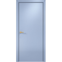 Дверь Офисная, гладкая, эмаль голубая