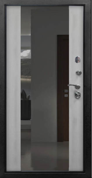 Дверь Титан Мск, SD-Prof-5 Сенатор с зеркалом - Венге / Беленый дуб