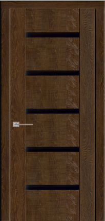 Межкомнатная дверь Агата 05-1 лакобель, 3D Коньяк