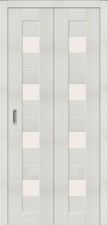 Дверь складная, межкомнатная, Модель-23 Magic Fog, Bianco Veralinga