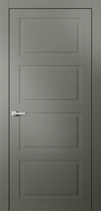 Дверь межкомнатная, Классика-4 ДГ, Серая эмаль