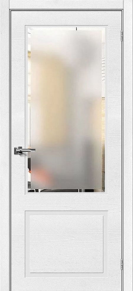 Межкомнатная шпонированная дверь Нью-Йорк ПО, Ясень-Ваниль