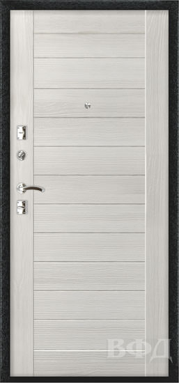 Входная металлическая дверь Стандарт - Графит / Лайн 6 Bianco