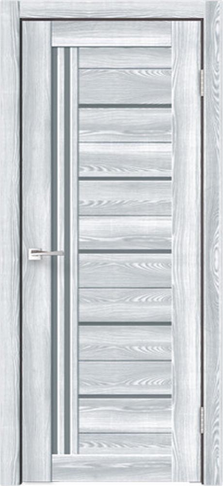 Дверь межкомнатная, Новара вертикаль ПО мателюкс графит, экошпон, ривьера айс