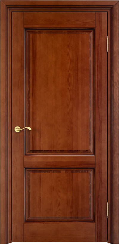 Белорусские двери 117/2 Ш, ДГФ, коньяк с патиной, массив сосны