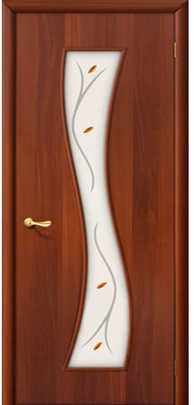 Дверь Ламинированная модель 11 Ф, фьюзинг, итальянский орех