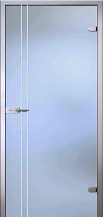 Стеклянная дверь Калиса, матовое бесцветное стекло с гравировкой
