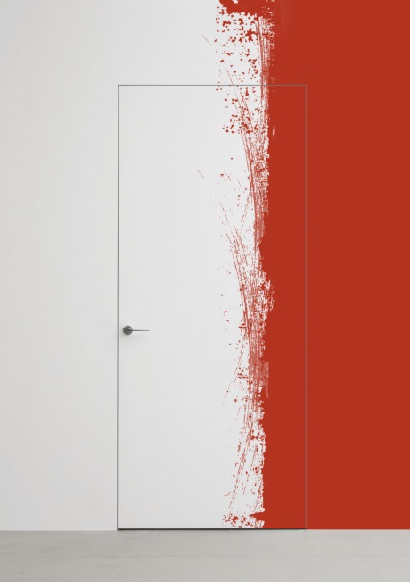 Межкомнатная скрытая дверь 2300 мм, Filomuro Elen ALU Кромка алюминиевая с четвертью, под окраску