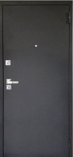 Входная уличная металлическая дверь ДА-92, Черный шелк/ Вельвет белый горизонт