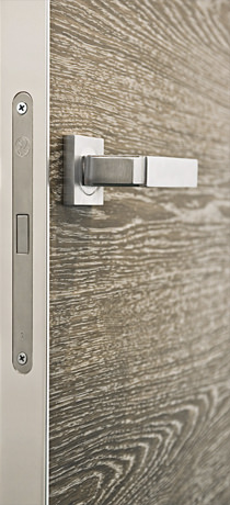 Дверь для строительных объектов 1 Т, алюминиевая кромка, грей